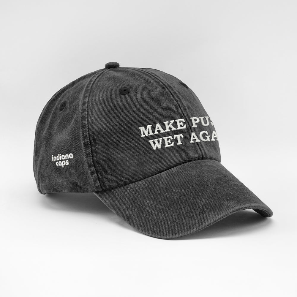 Cappellino vintage in cotone "Make Pussy Wet Again"