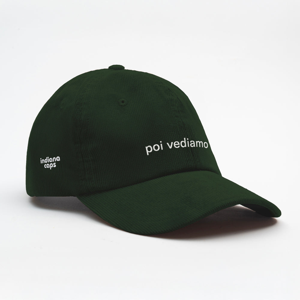 Cappellino in velluto a coste "poi vediamo"