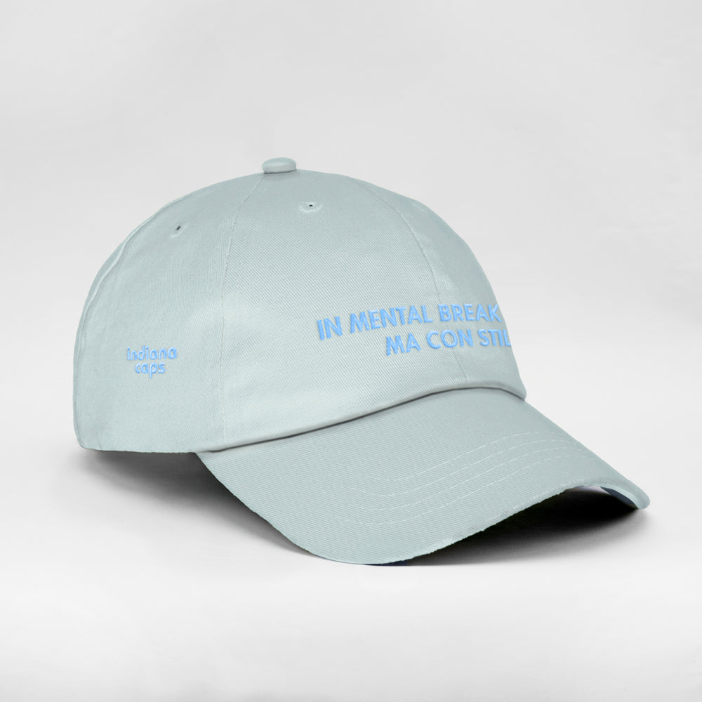 Cappellino in cotone "In mental breakdown, ma con stile"