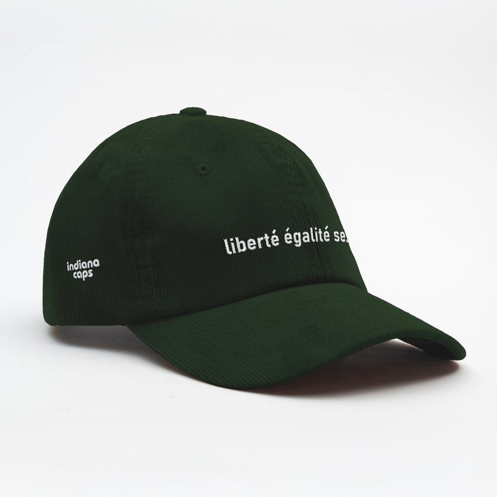 Cappellino in velluto a coste "Liberté, égalité, sexualité"