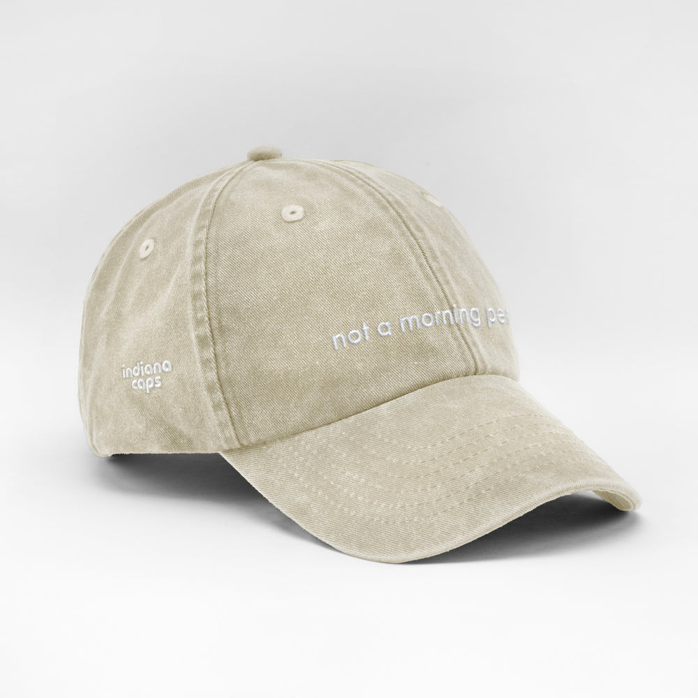 Cappellino vintage in cotone "Not a morning person"