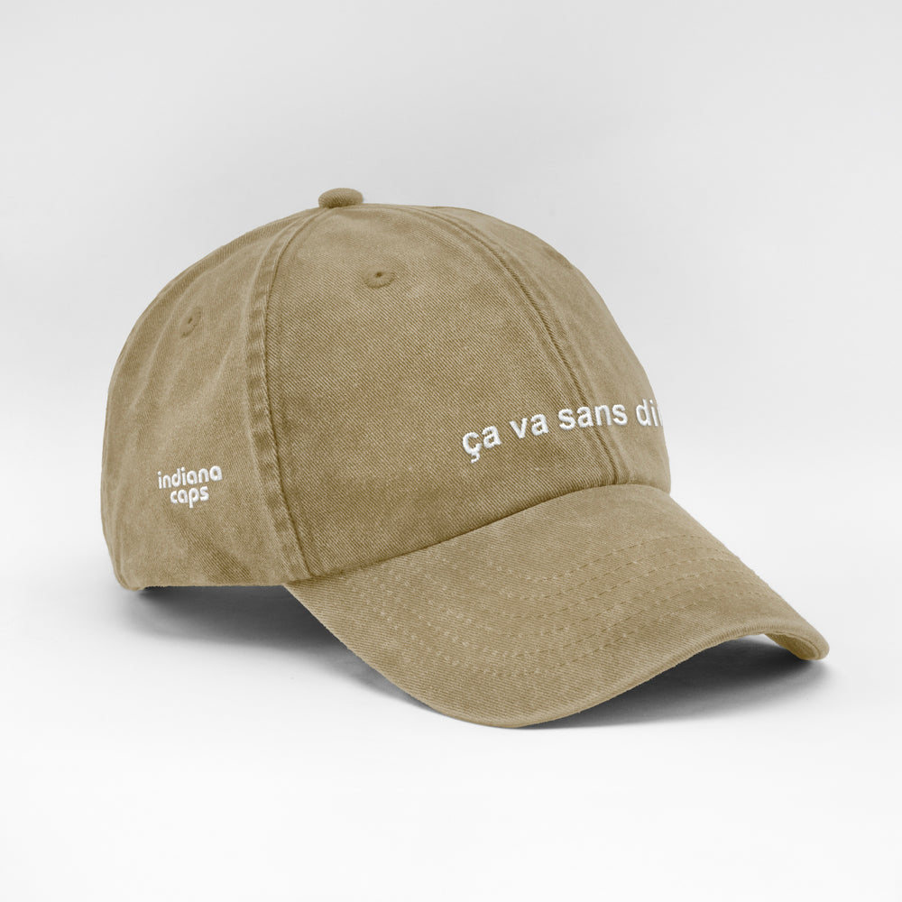 Cappellino vintage in cotone "ça va sans dire"