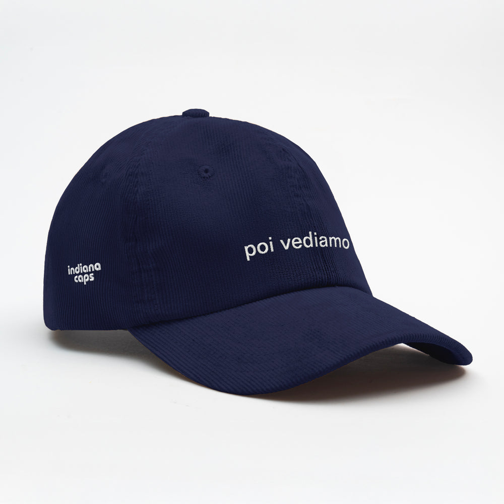 Cappellino in velluto a coste "poi vediamo"