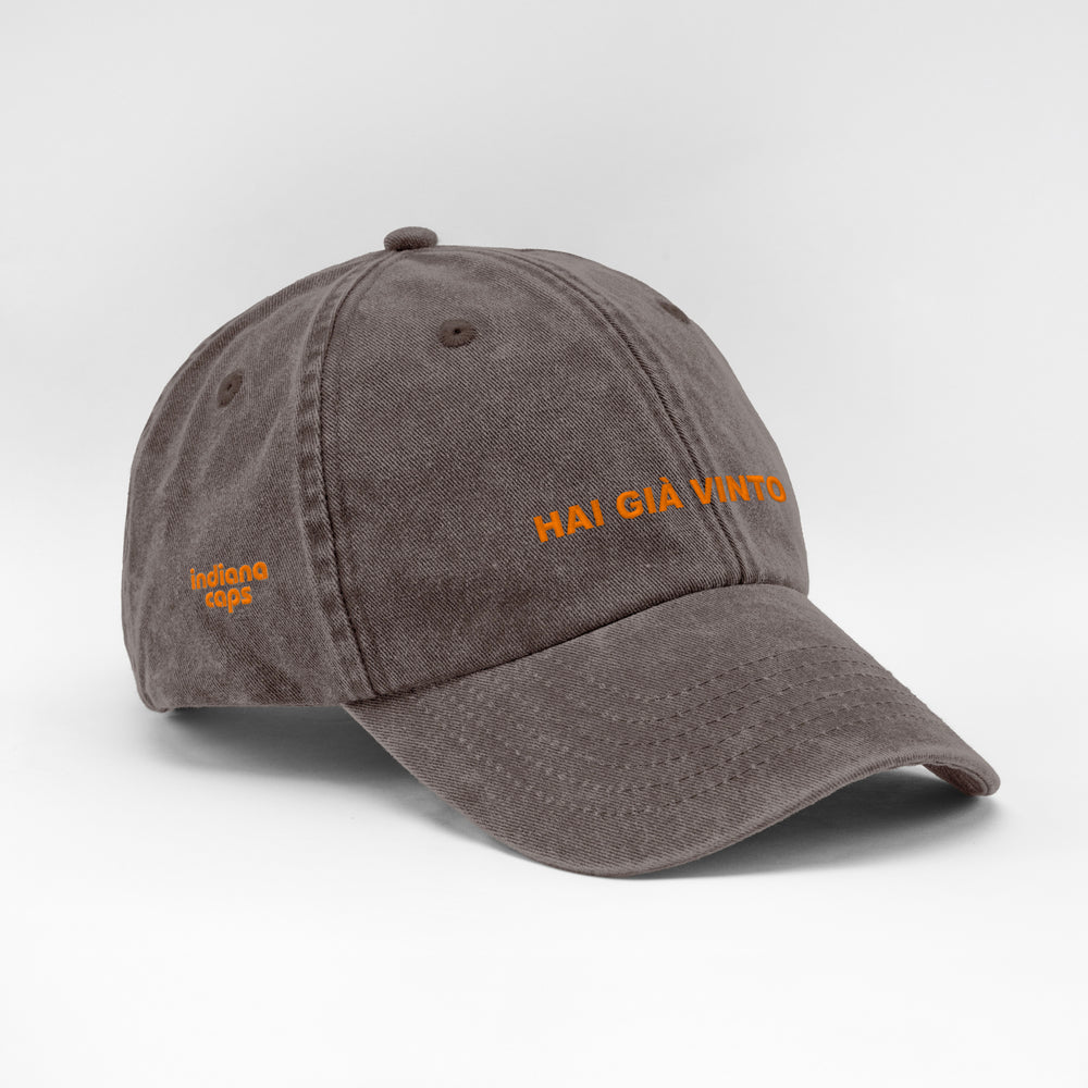 Cappellino vintage ''HAI GIÀ VINTO''