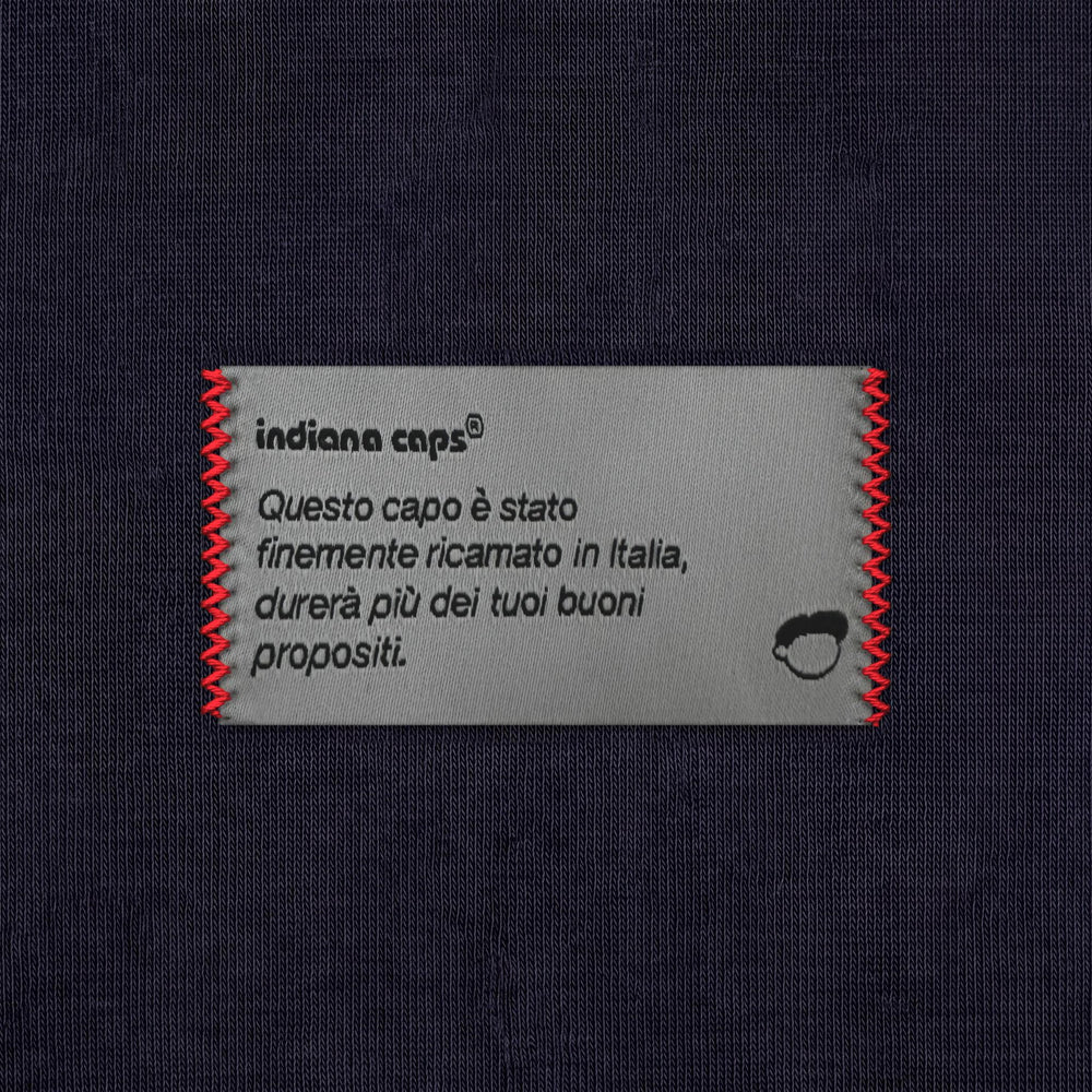 Felpa Sbagliato come il Negroni Blu - dettaglio etichetta