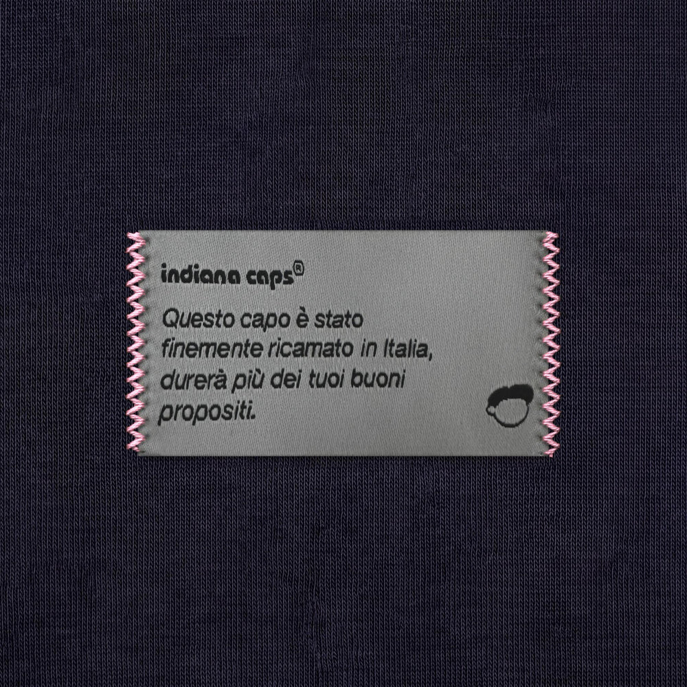 Felpa con cappuccio Essentials Blu - zoom etichetta