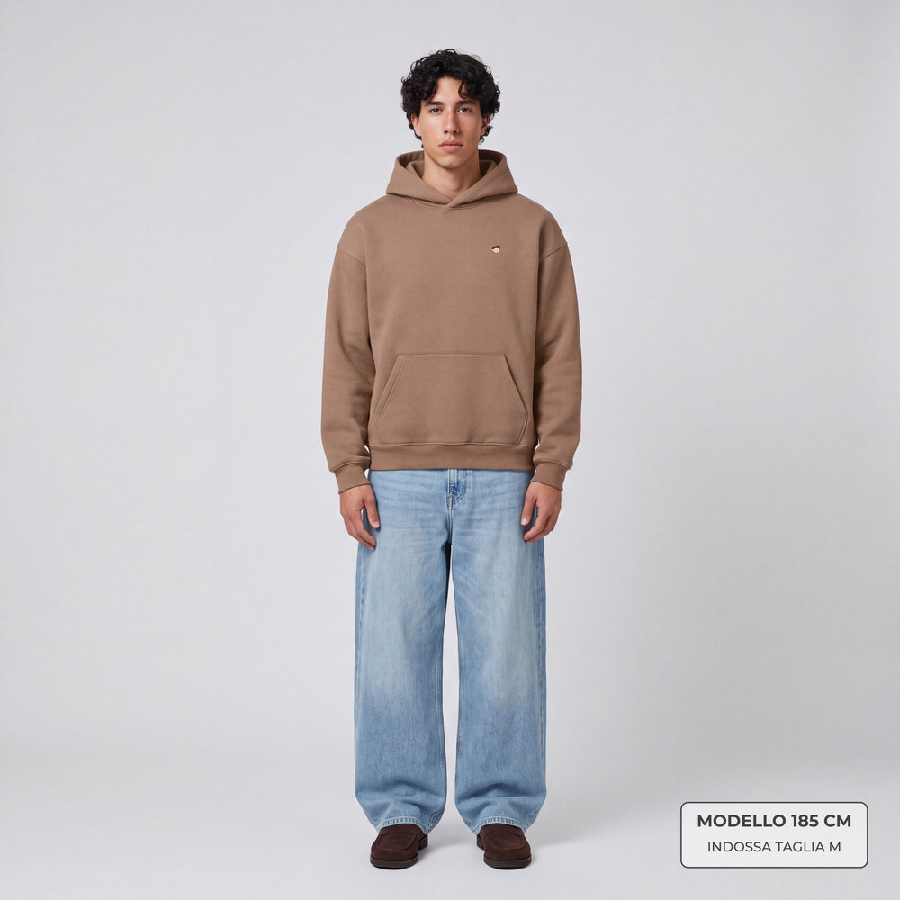 Felpa con cappuccio Essentials Marrone - modello
