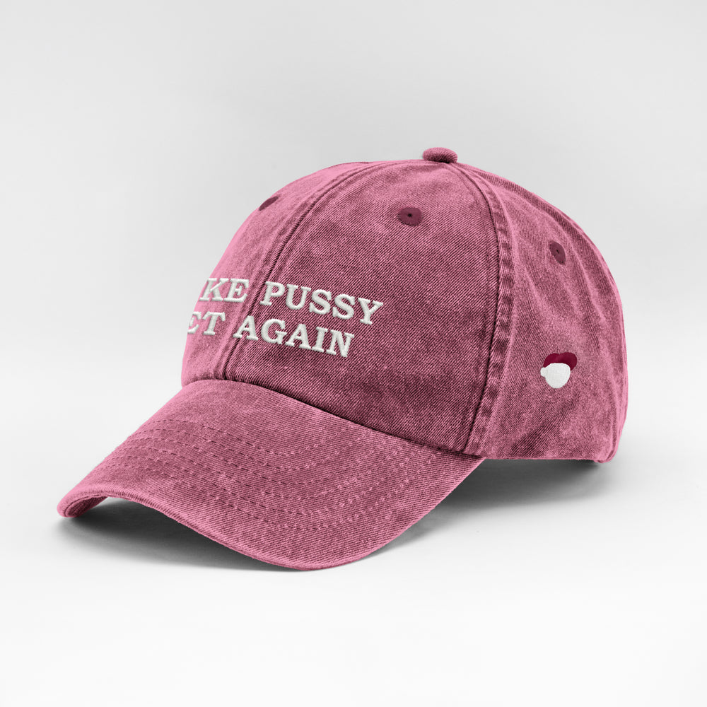Cappellino vintage in cotone "Make Pussy Wet Again"