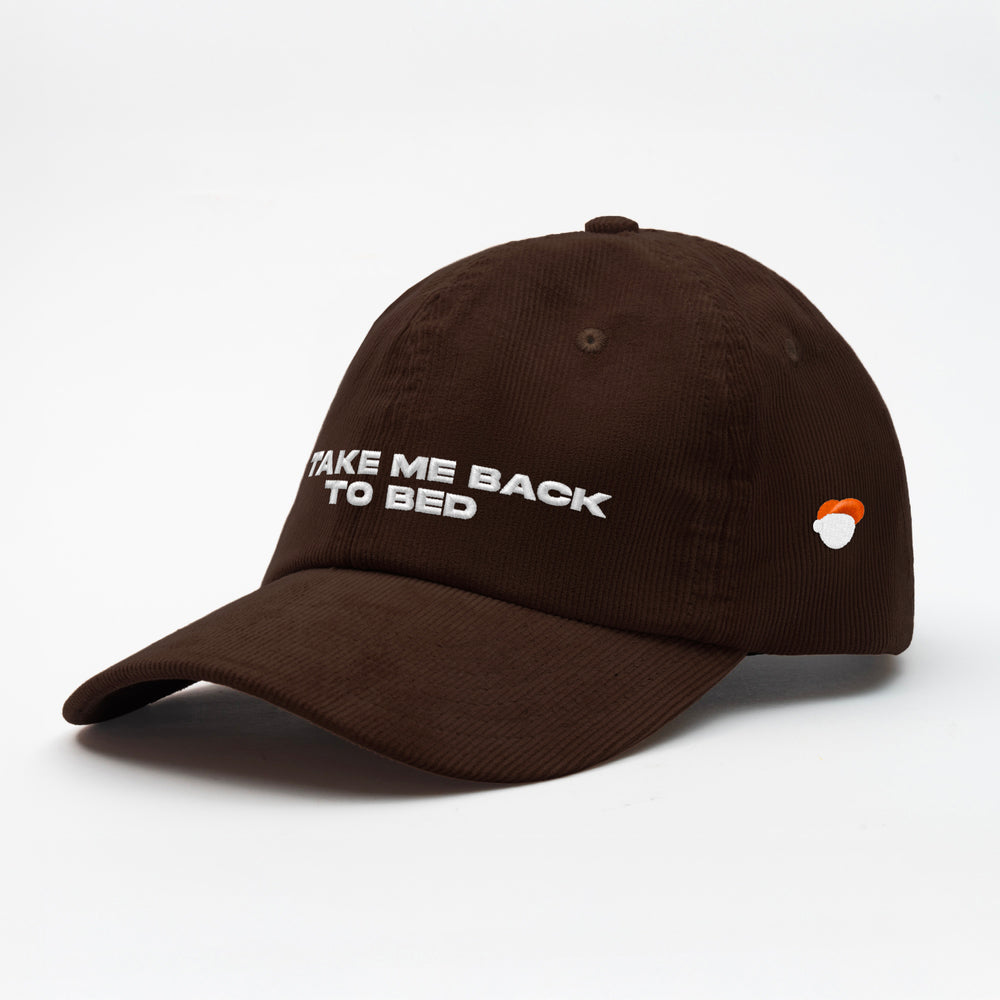 Cappellino in velluto a coste ''TAKE ME BACK TO BED''