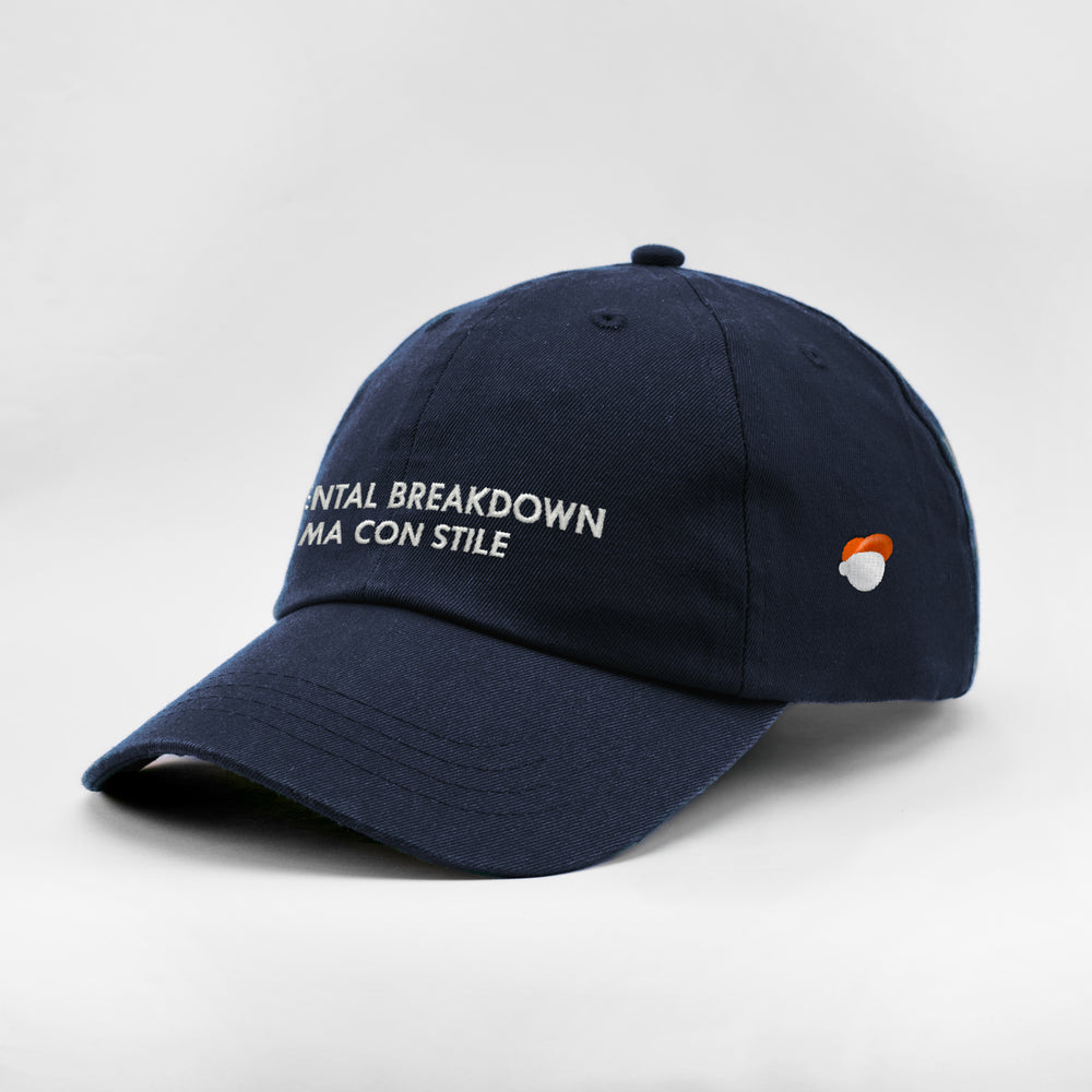 Cappellino in cotone "In mental breakdown, ma con stile"