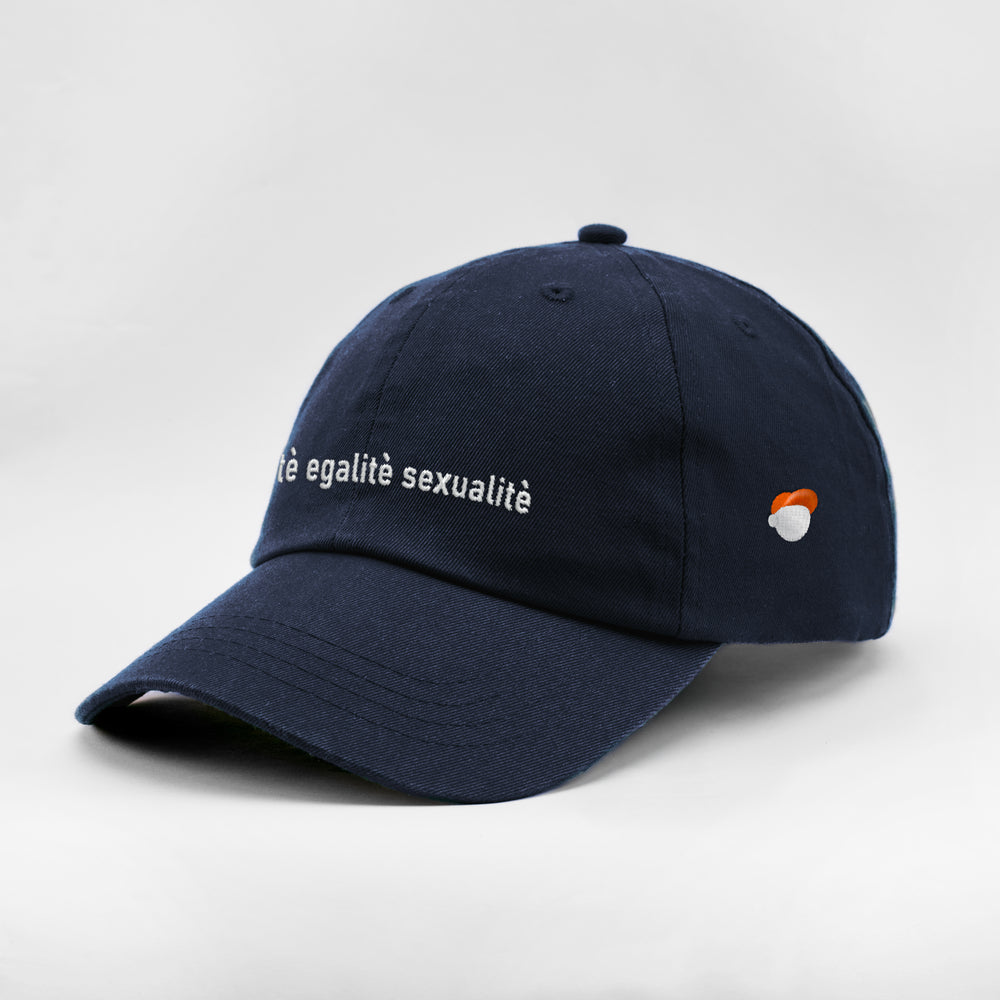 Cappellino in cotone "Libertè, ègalitè, sexualitè"