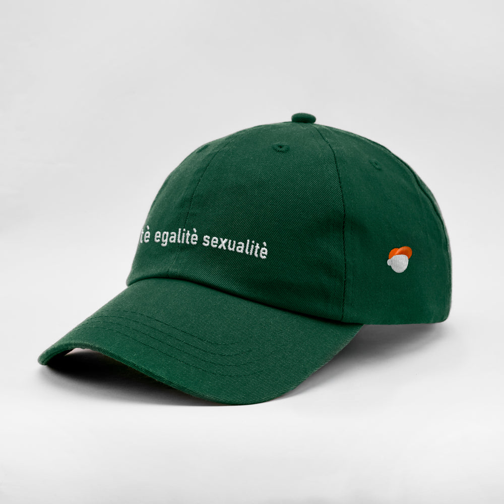Cappellino in cotone "Libertè, ègalitè, sexualitè"
