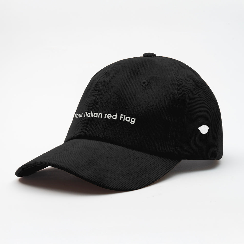 Cappellino in velluto a coste "Your Italian red Flag"