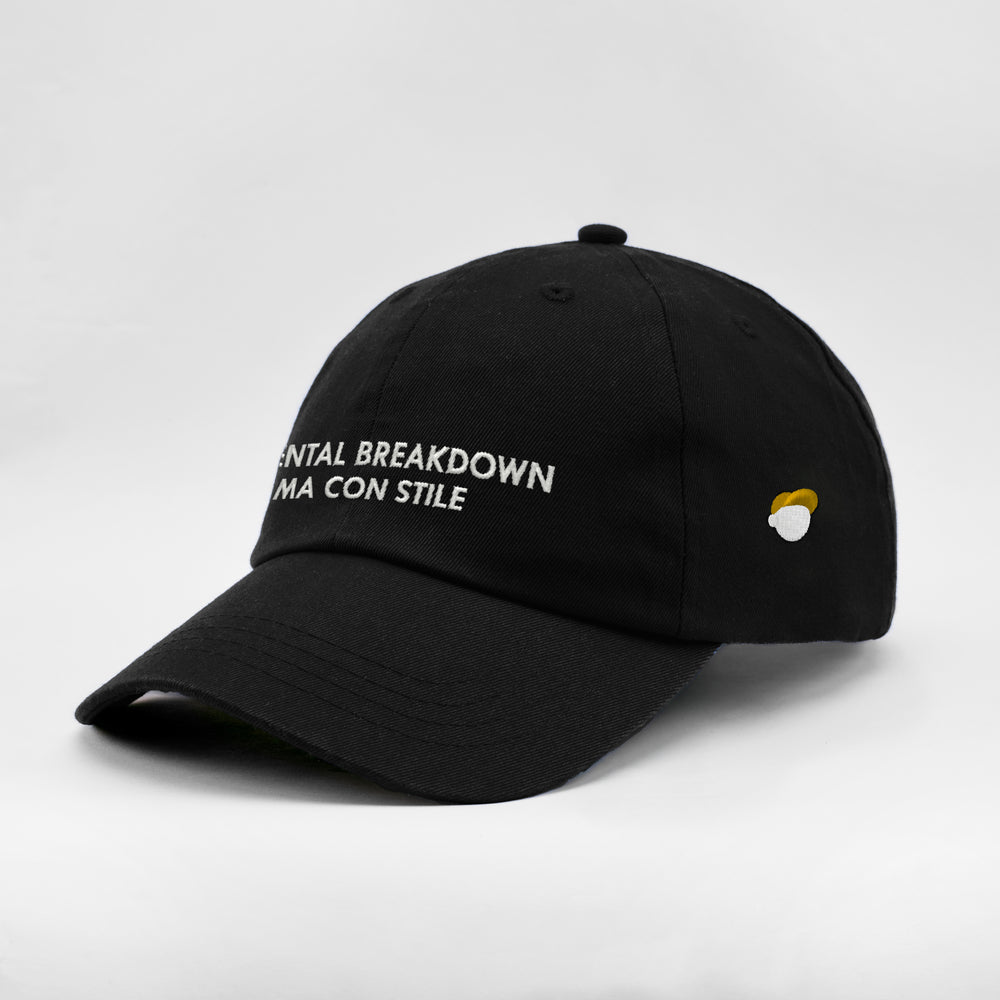 Cappellino in cotone "In mental breakdown, ma con stile"