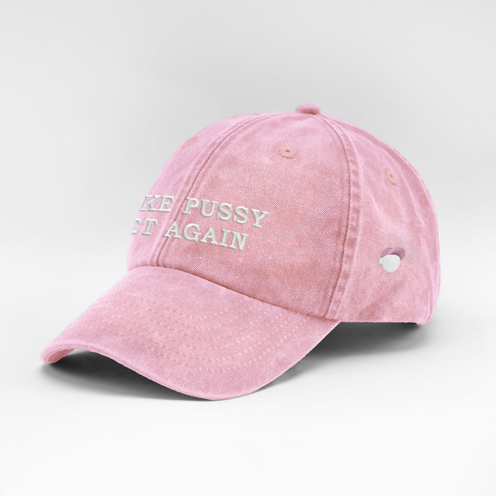 Cappellino vintage in cotone "Make Pussy Wet Again"