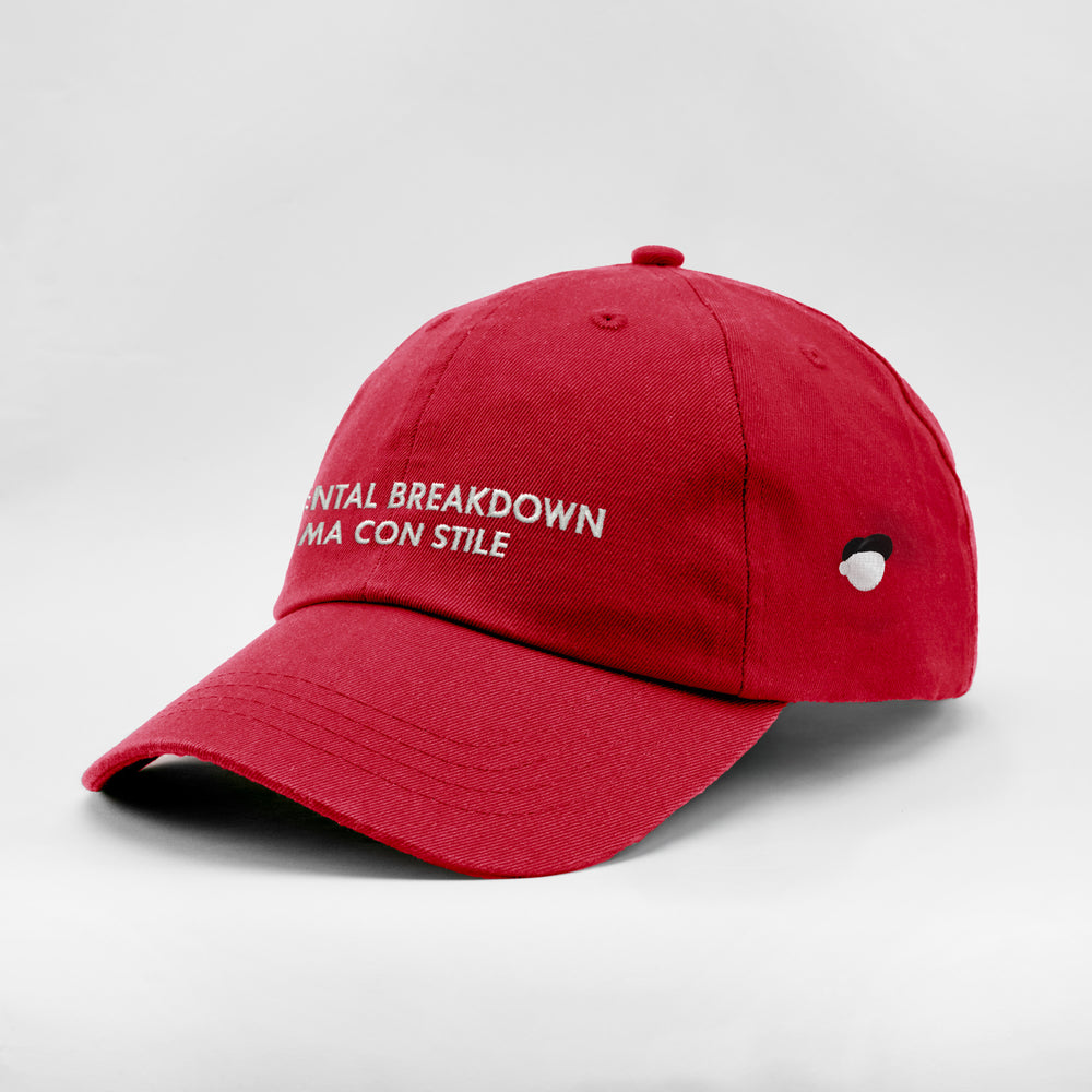 Cappellino in cotone "In mental breakdown, ma con stile"