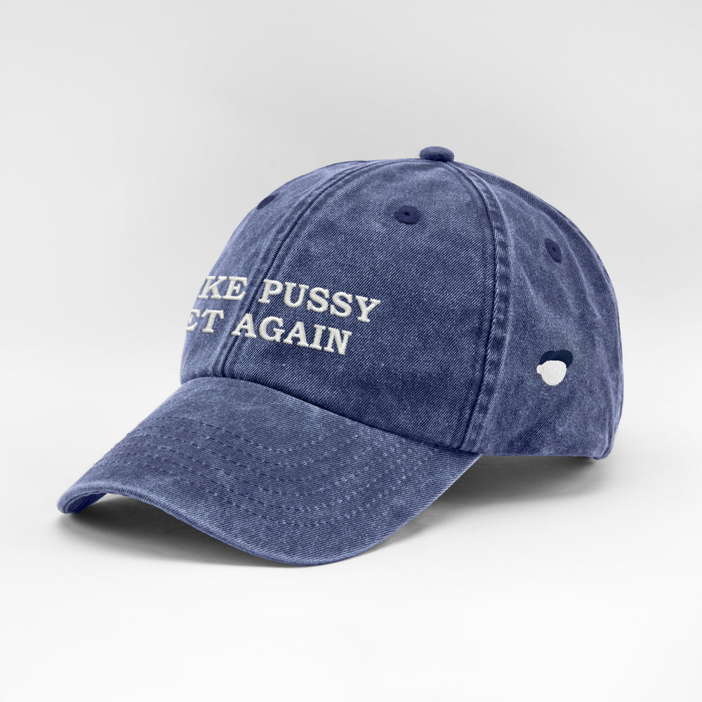 Cappellino vintage in cotone "Make Pussy Wet Again"