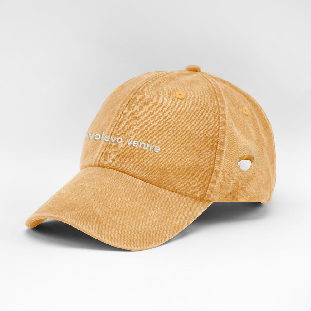 Cappellino vintage in cotone "non volevo venire"