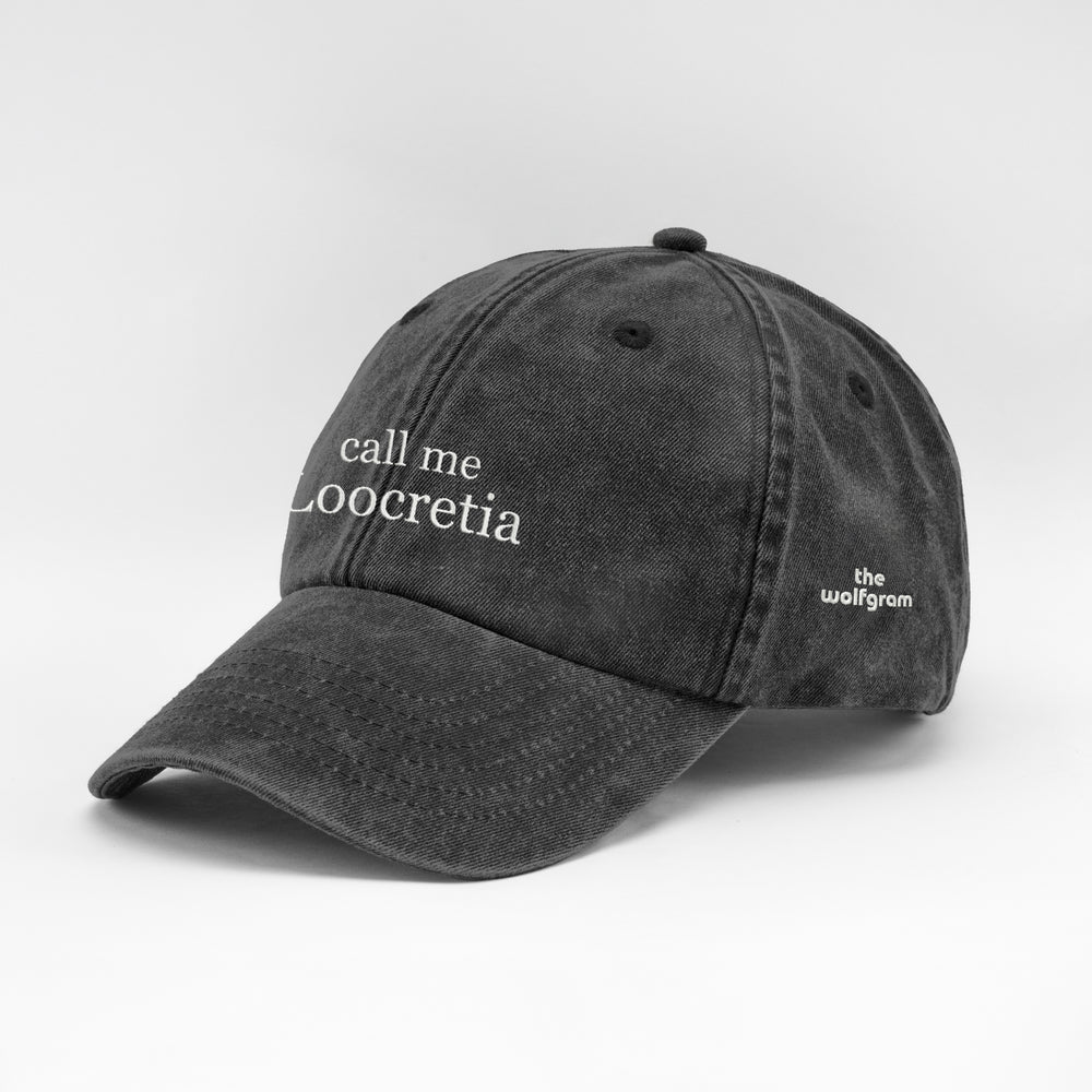 Cappellino vintage "call me Loocretia"