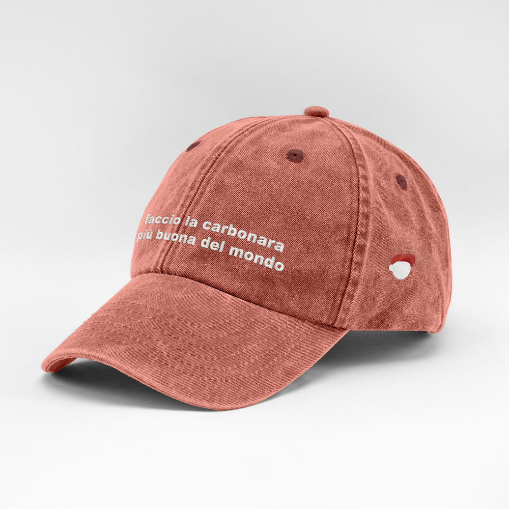 Cappellino vintage "Faccio la carbonara più buona del mondo"