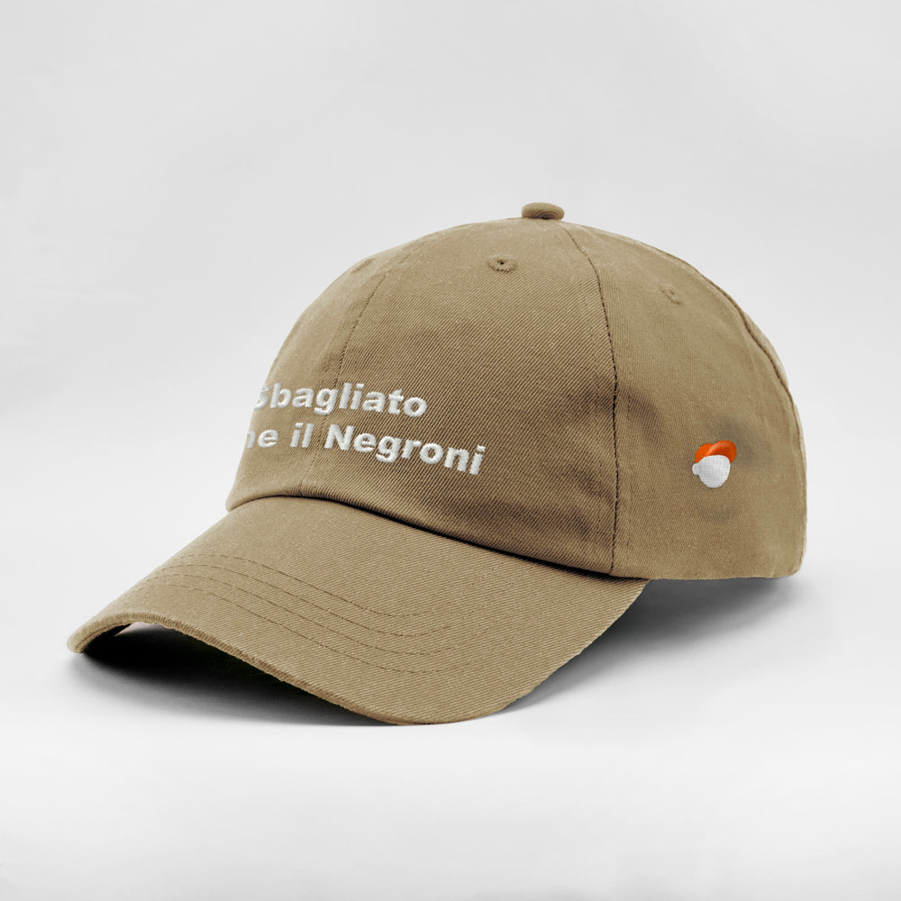 Cappellino in cotone "Sbagliato come il Negroni"