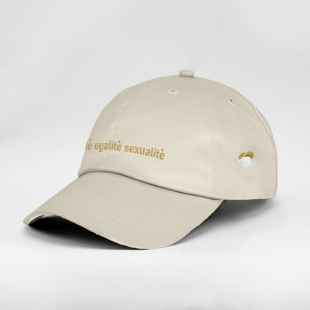 Cappellino in cotone "Libertè, ègalitè, sexualitè"