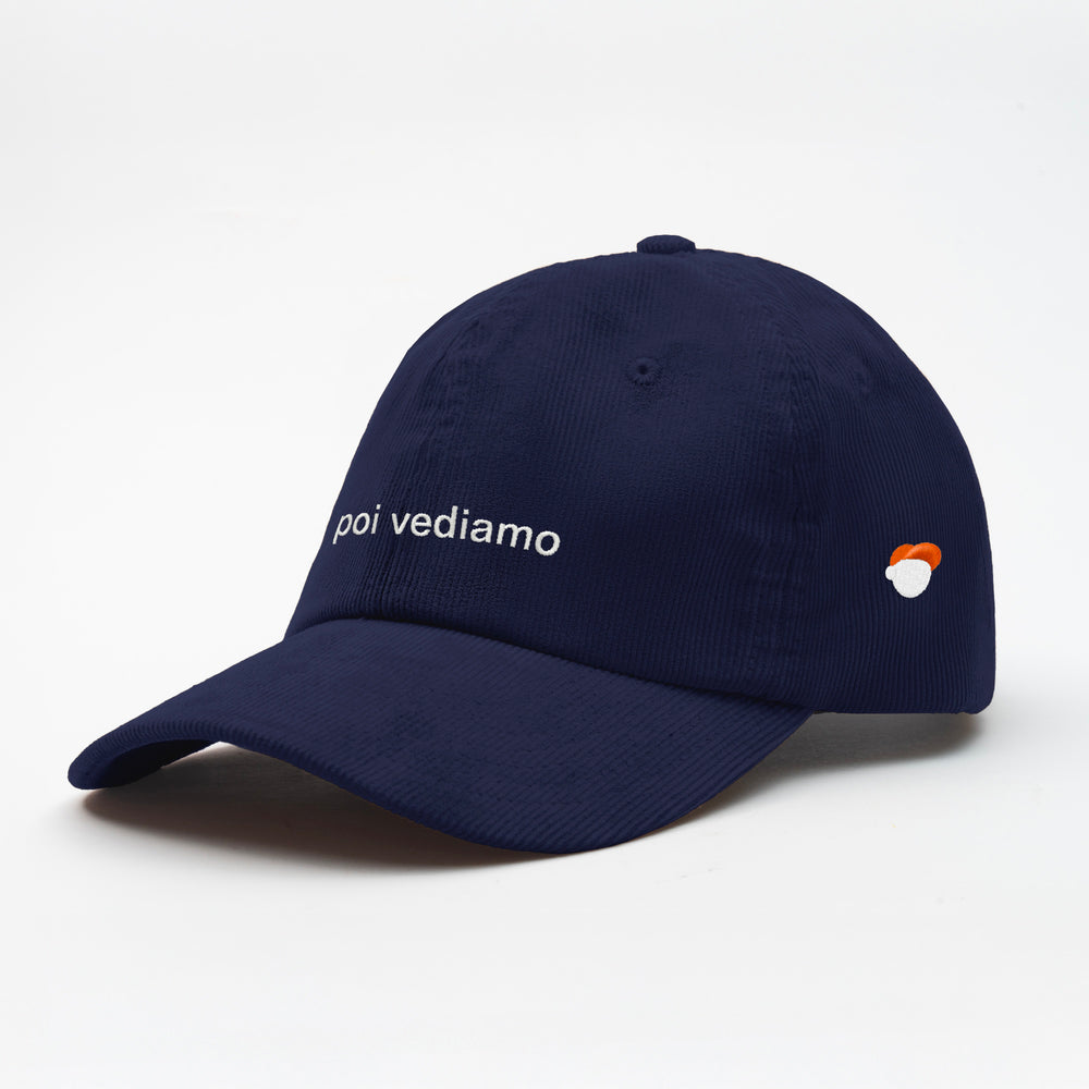 Cappellino in velluto a coste "poi vediamo"