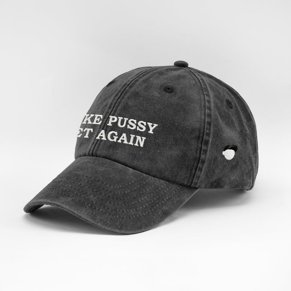 Cappellino vintage in cotone "Make Pussy Wet Again"