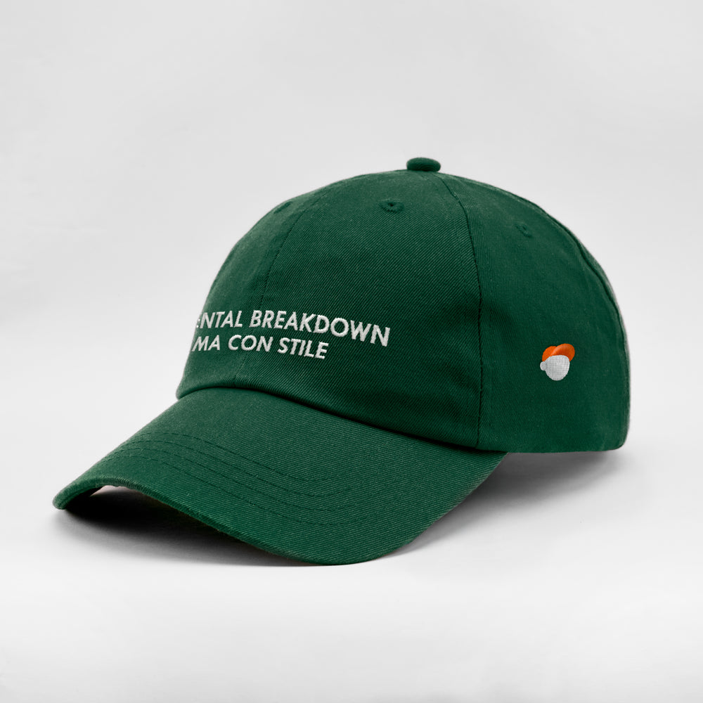 Cappellino in cotone "In mental breakdown, ma con stile"
