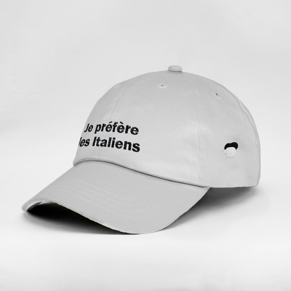 Cappellino in cotone "Je Préfère Les Italiens"