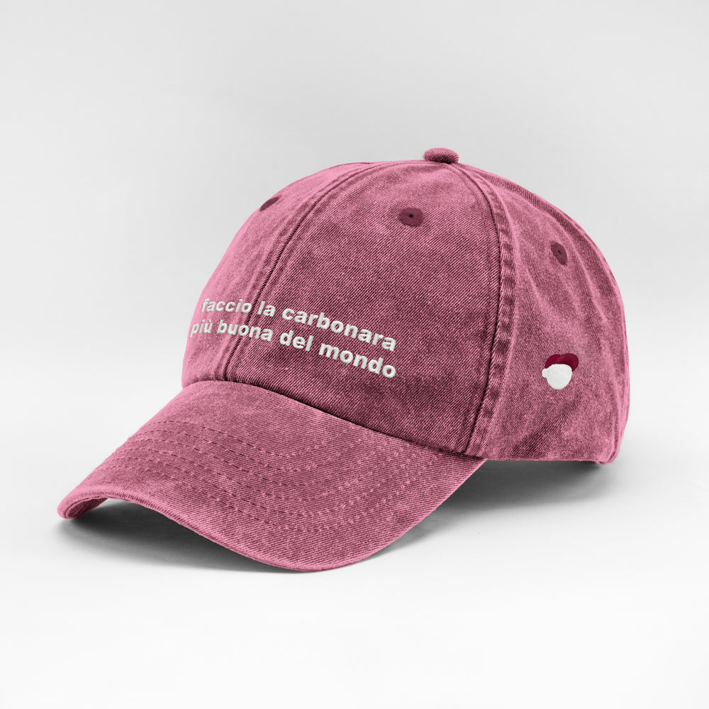 Cappellino vintage "Faccio la carbonara più buona del mondo"