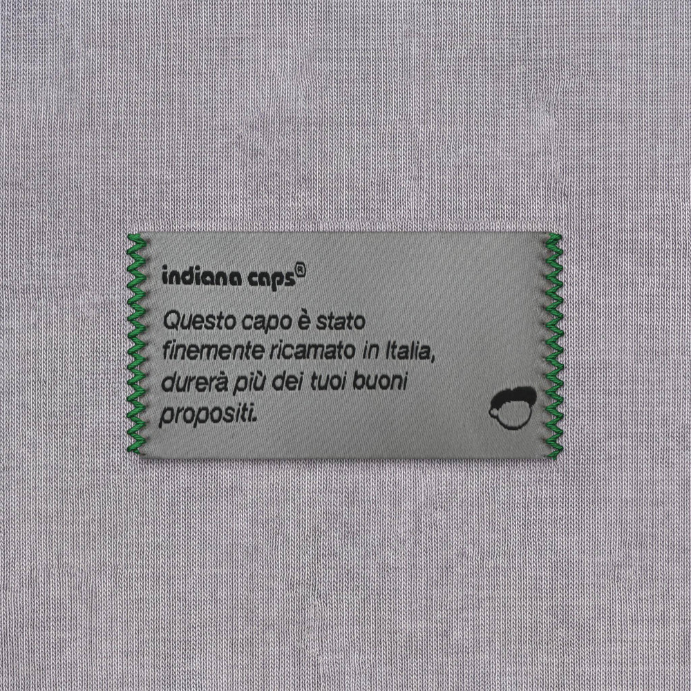 Felpa C'est la fucking vie Grigio - zoom etichetta