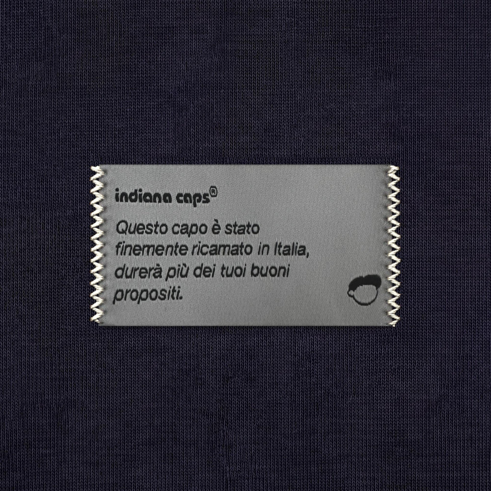 Felpa Milano non mi merita Blu - dettaglio etichetta