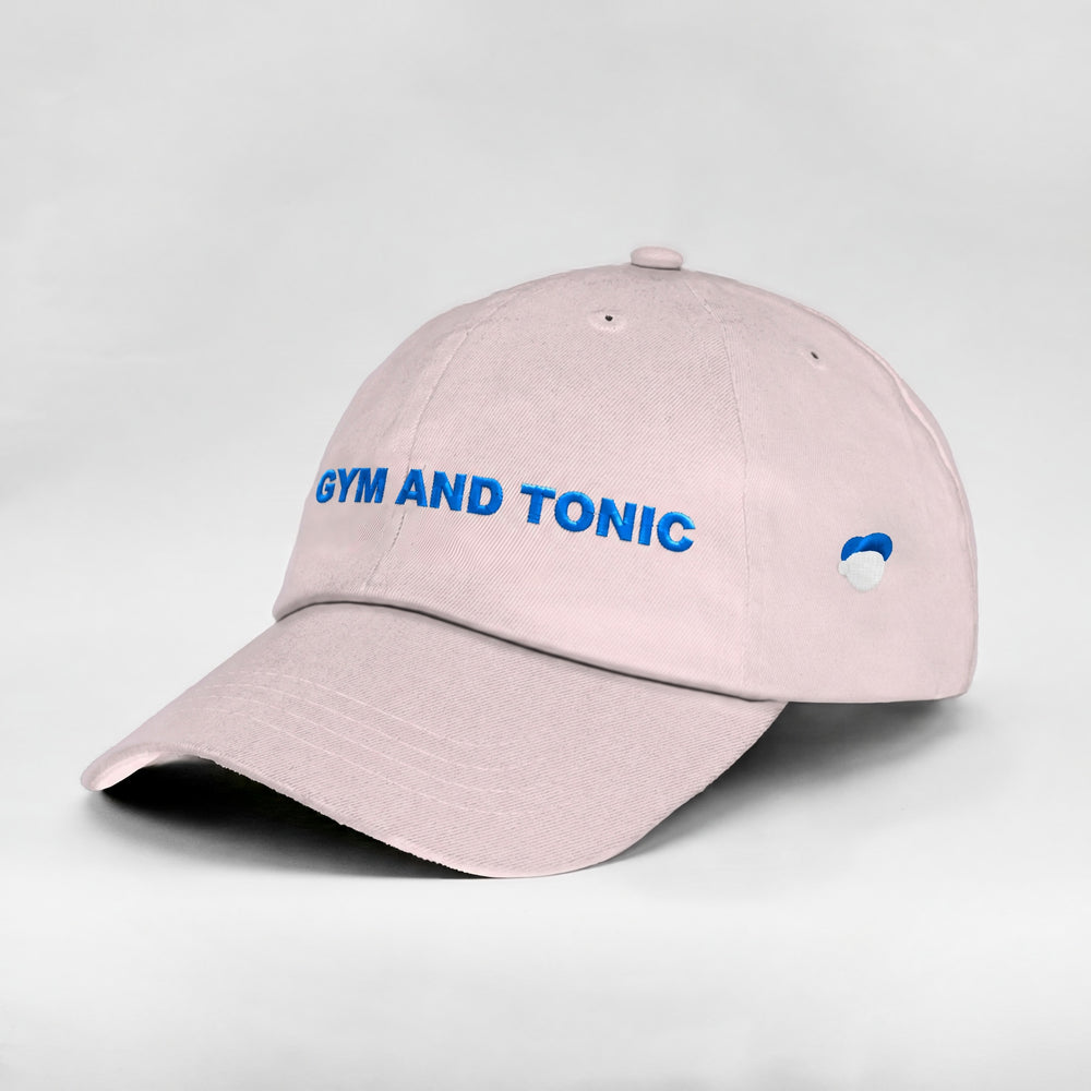 Cappellino Gym and Tonic rosa, tre quarti sinistra