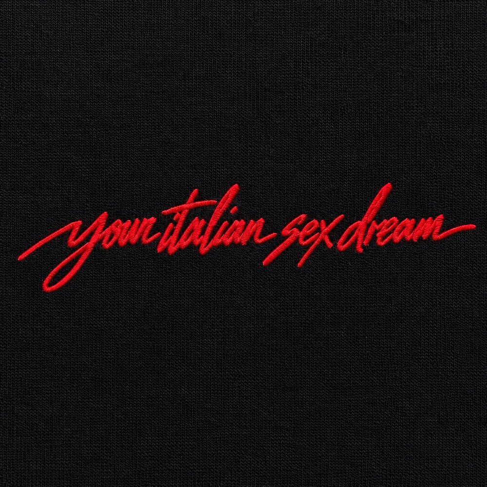 T-shirt your italian sex dream Nero - zoom ricamo
