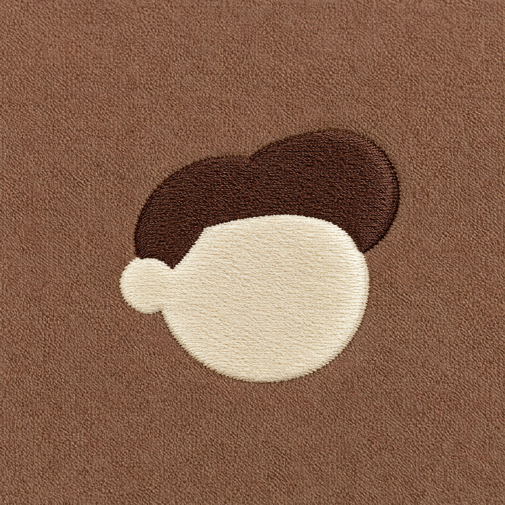 Felpa con cappuccio Essentials Marrone - zoom ricamo