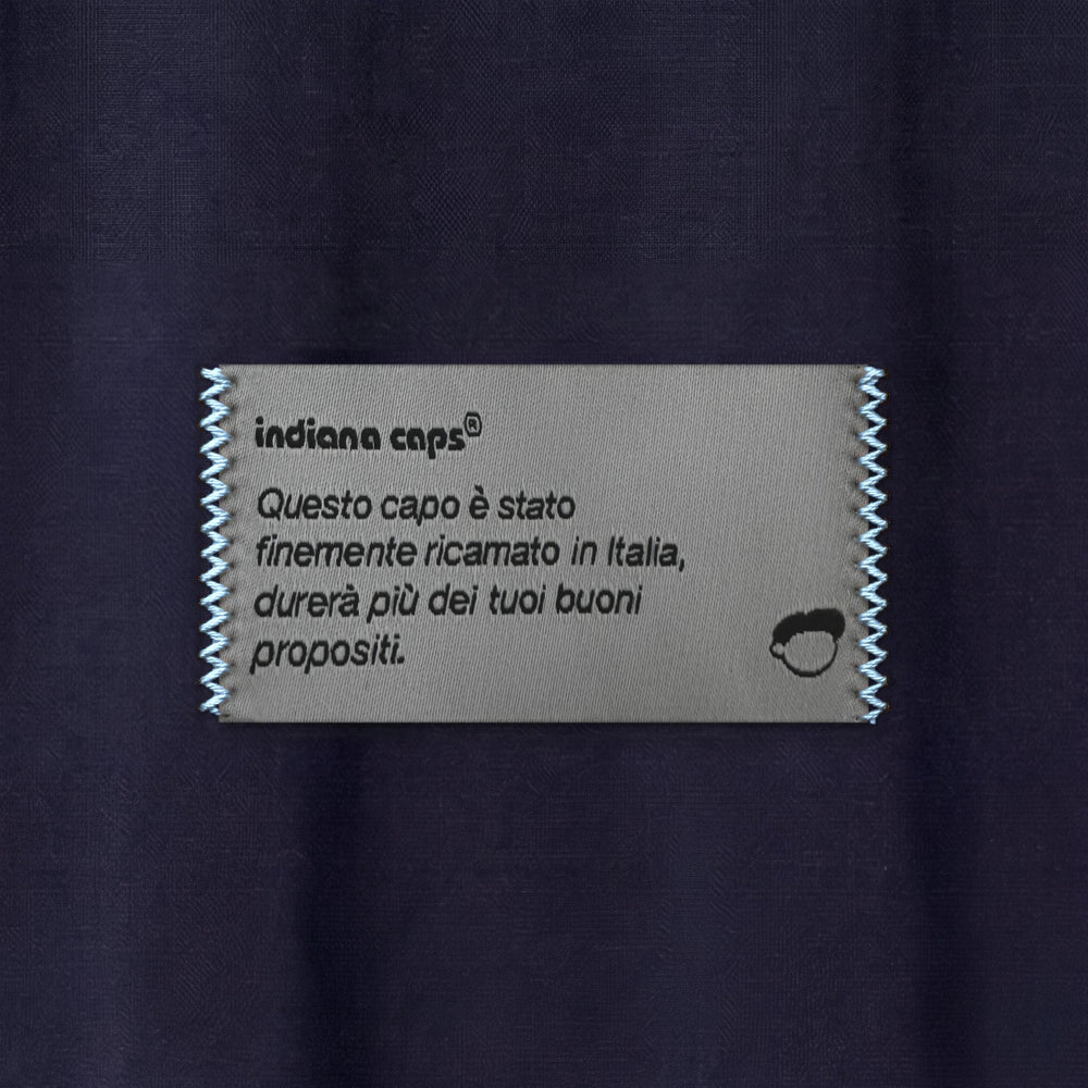 T-Shirt Oversize Essentials Blu - zoom etichetta