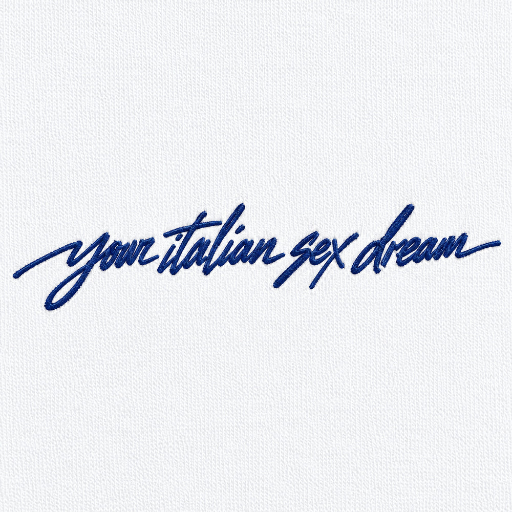 T-shirt your italian sex dream Bianco - zoom ricamo