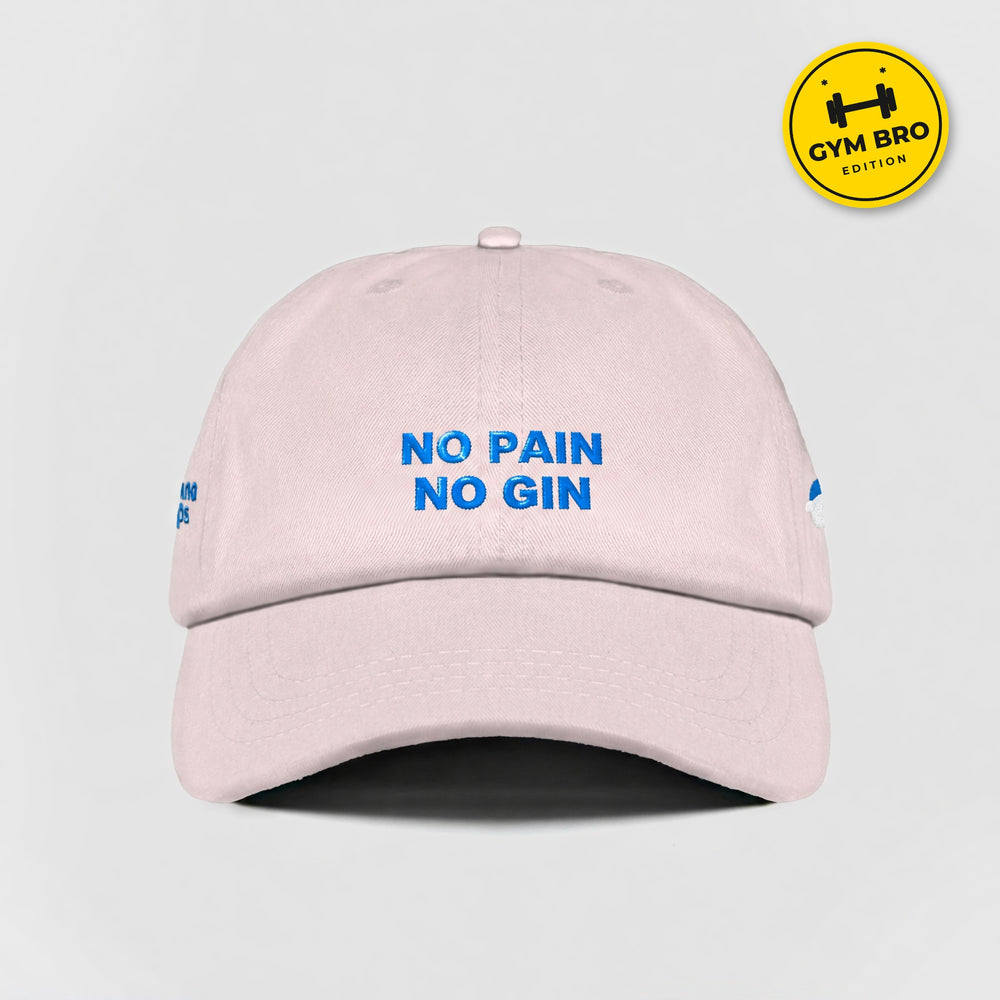 Cappellino No Pain No Gin rosa, fronte