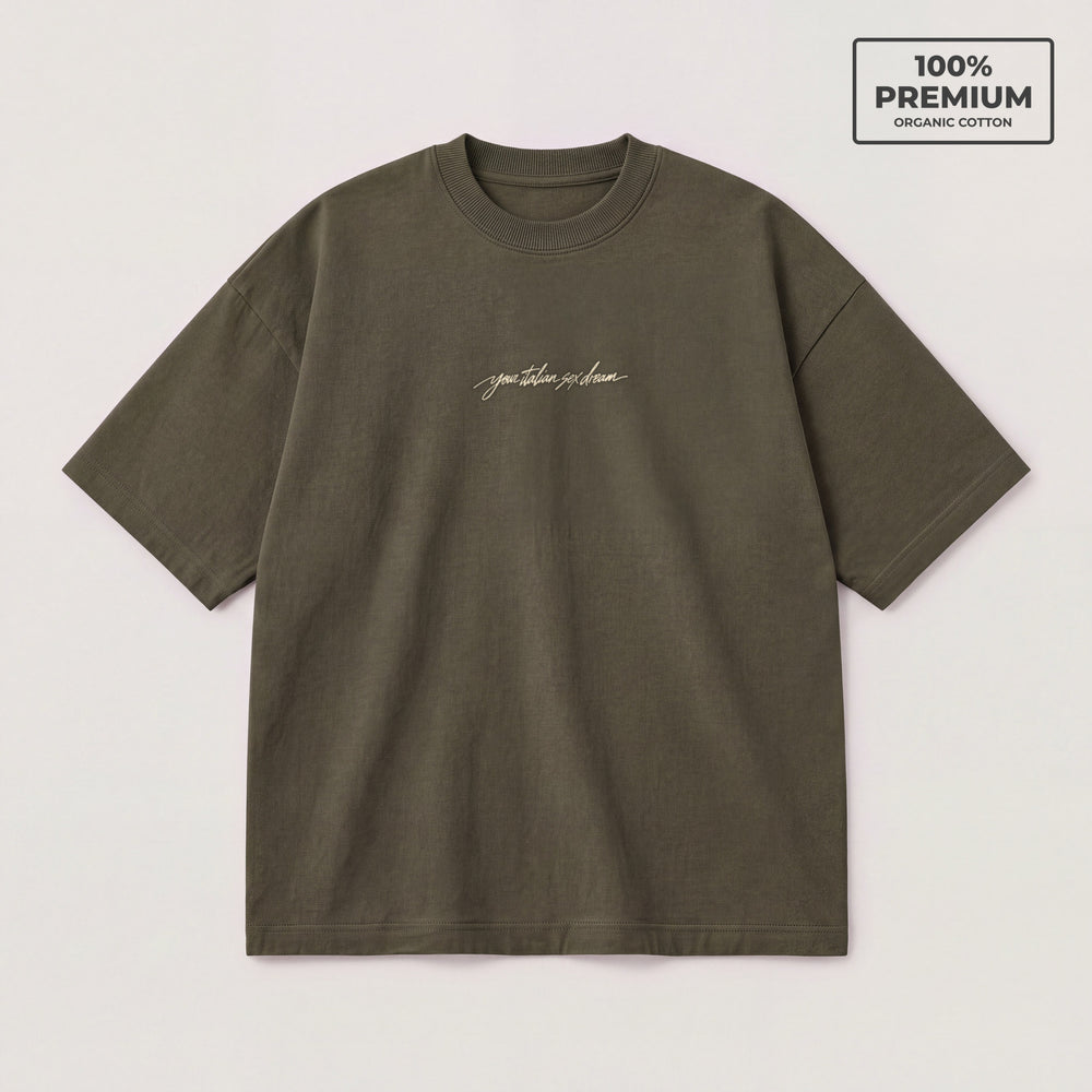 T-shirt your italian sex dream Verde - flat lay fronte
