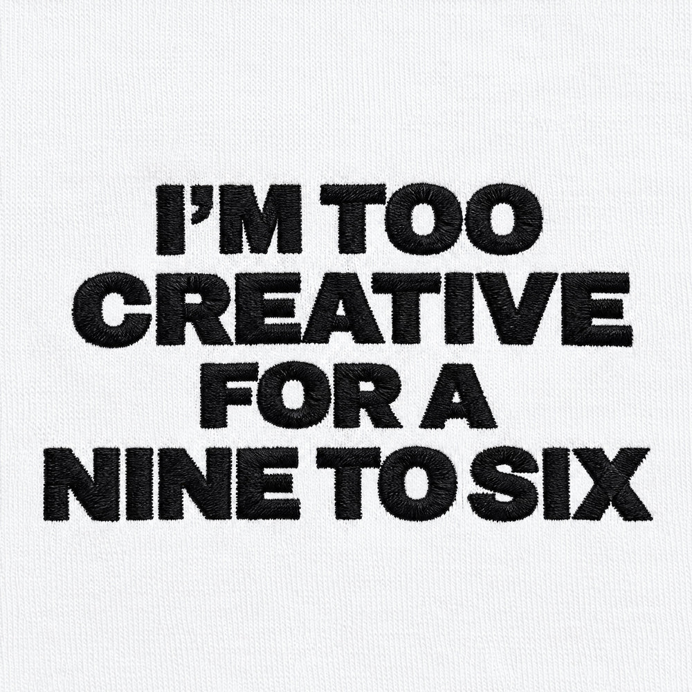T-shirt Creative Bianco - dettaglio ricamo