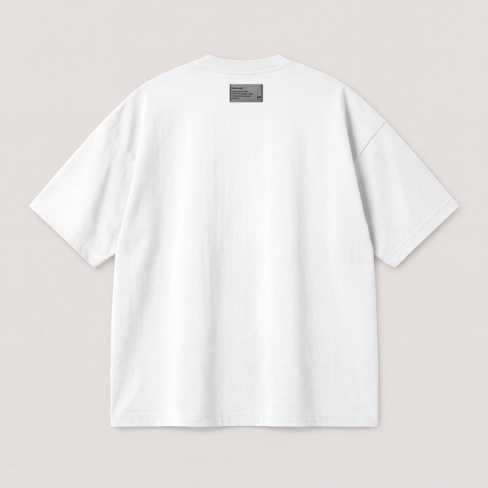 T-shirt Take me back to bed Bianco - flat lay retro