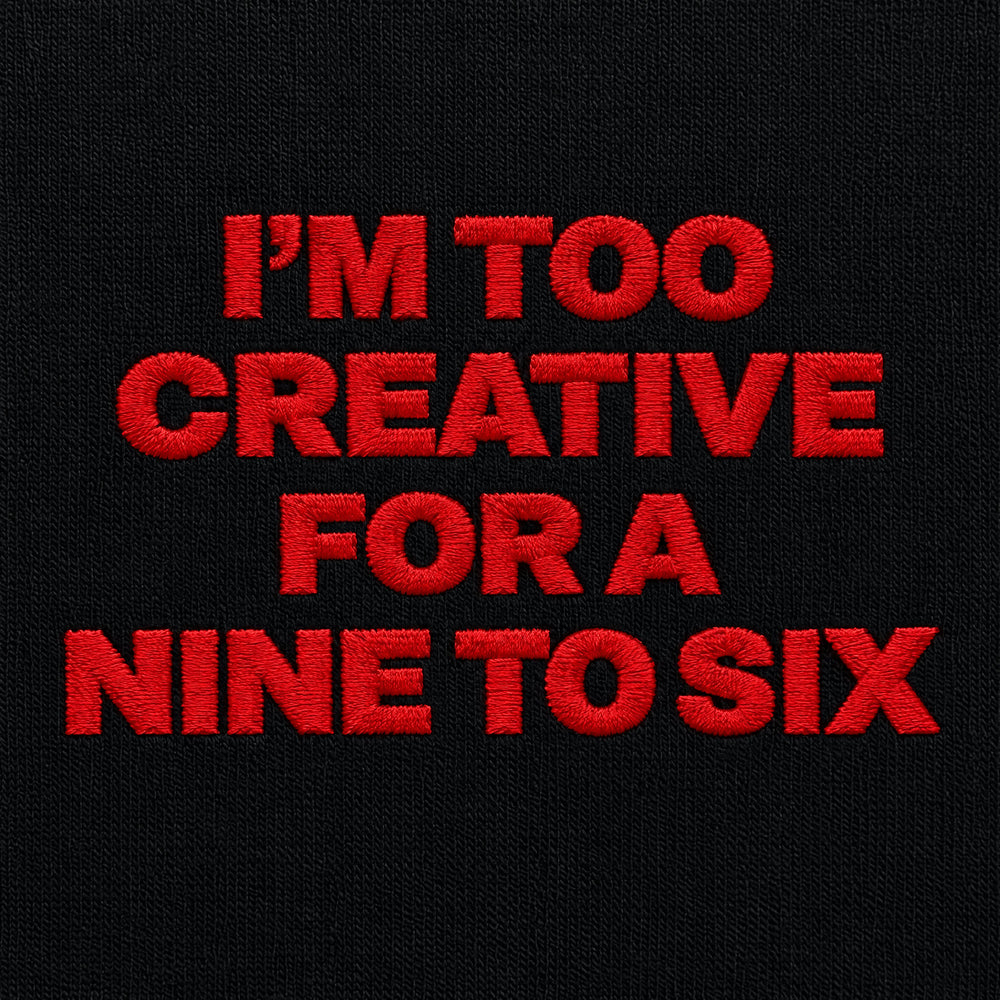 T-shirt Creative Nero - dettaglio ricamo