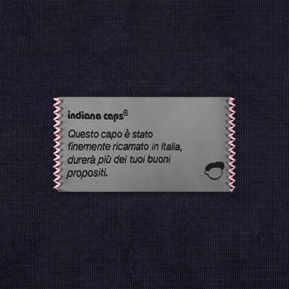 Felpa your italian sex dream Blu - zoom etichetta