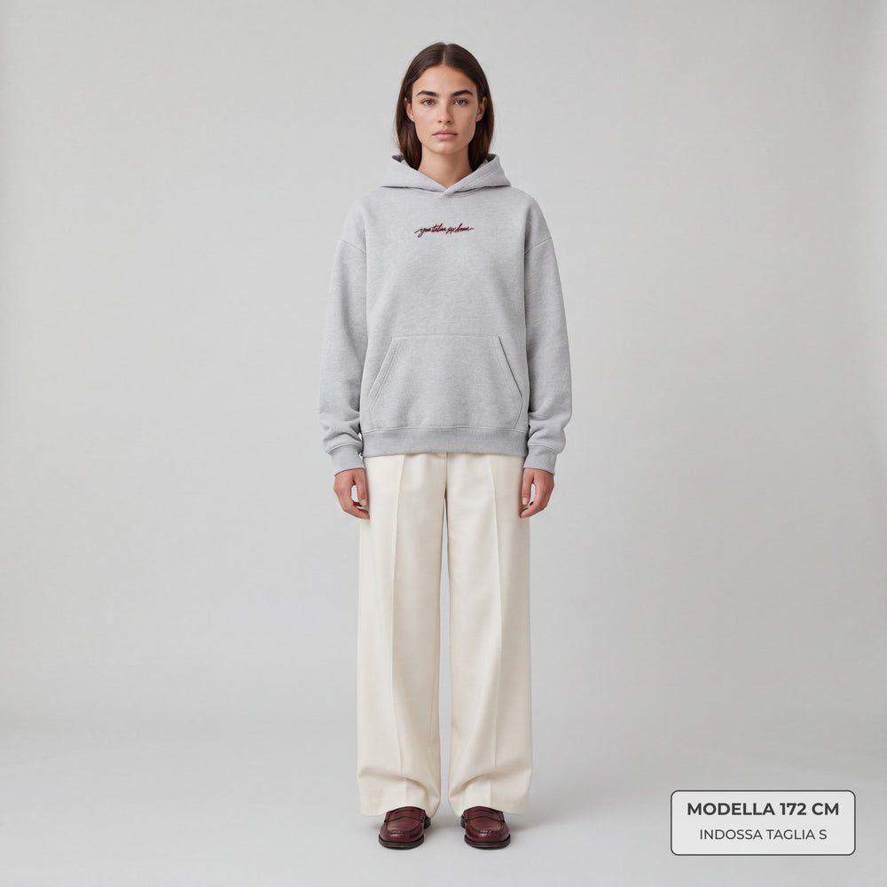 Felpa your italian sex dream Grigio - indossata modella