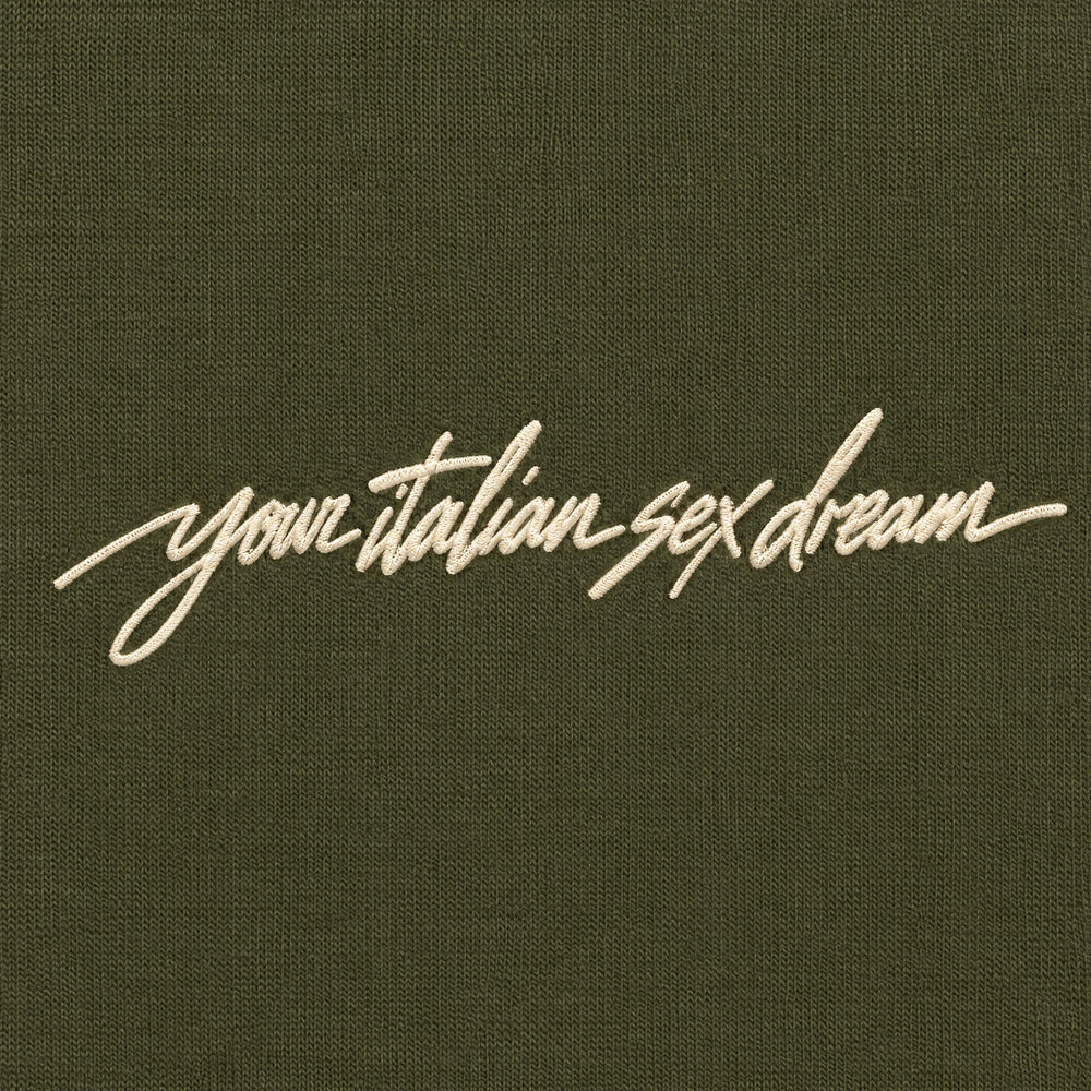 T-shirt your italian sex dream Verde - zoom ricamo