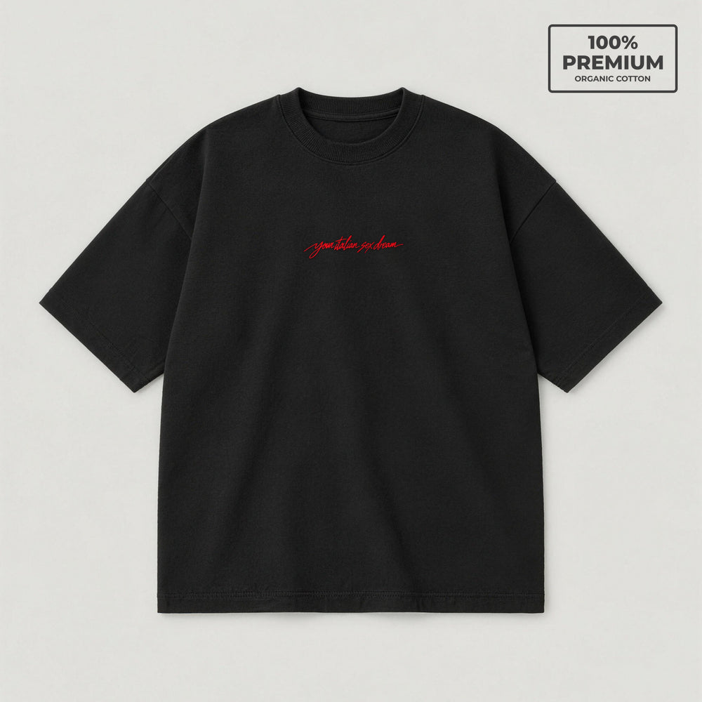 T-shirt your italian sex dream Nero - flat lay fronte