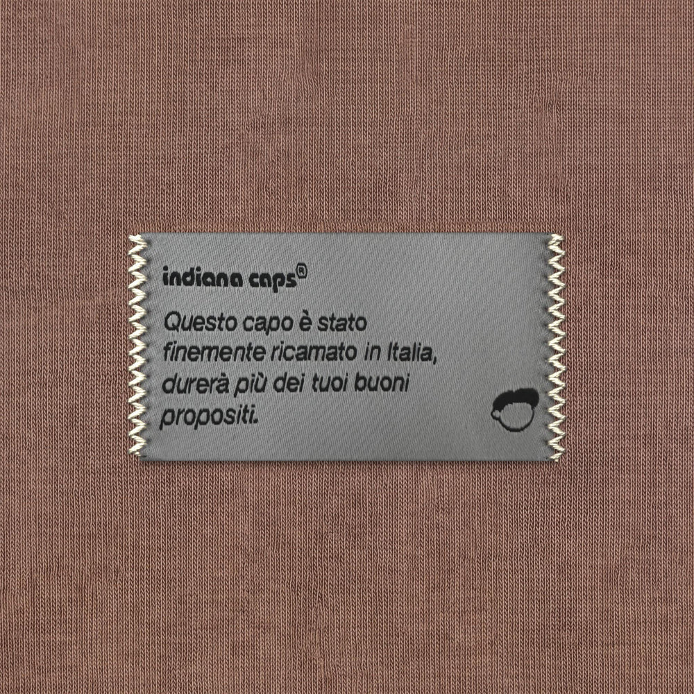 Felpa con cappuccio Take me back to bed Marrone - zoom etichetta