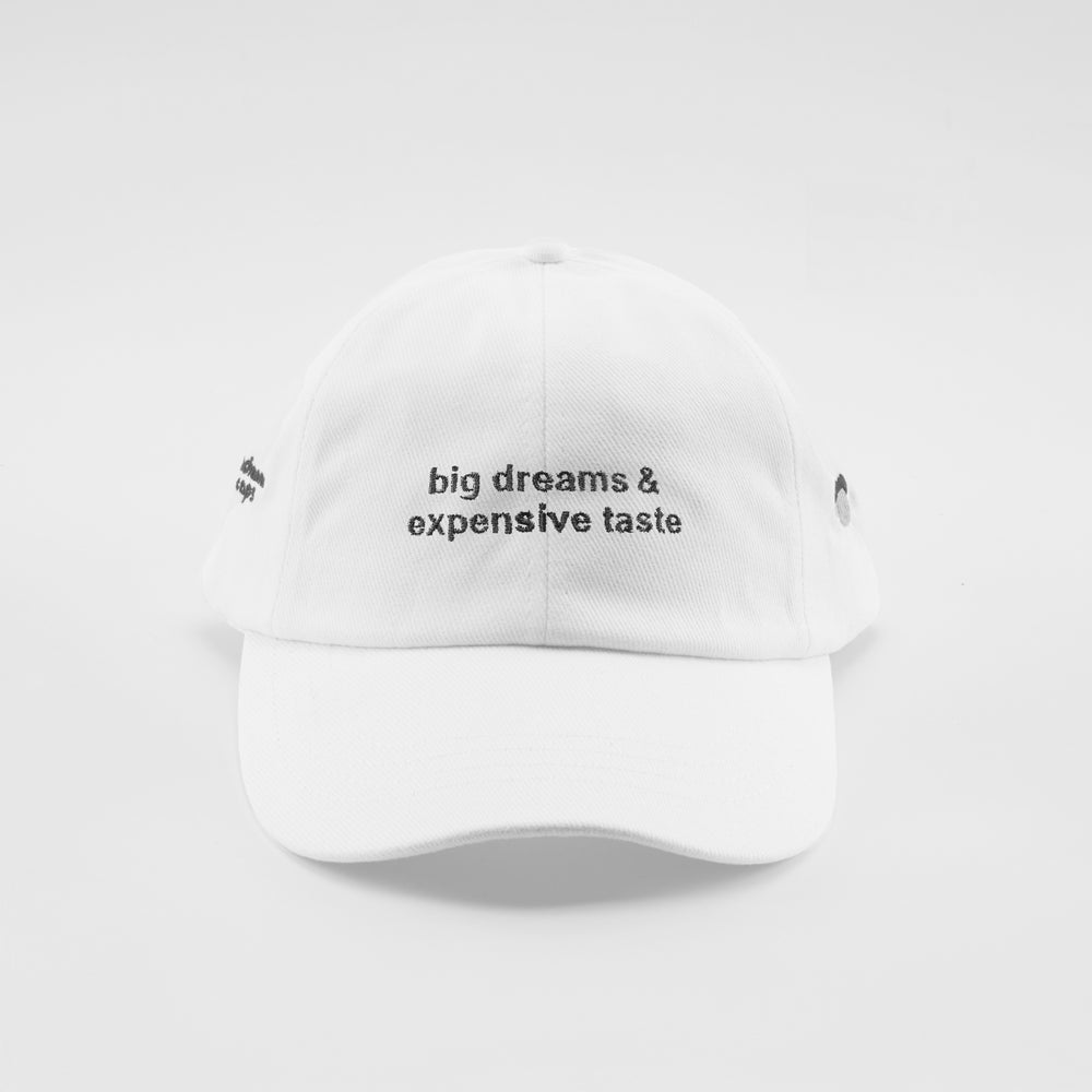 Cappellino in Cotone "Big dreams & expensive taste"