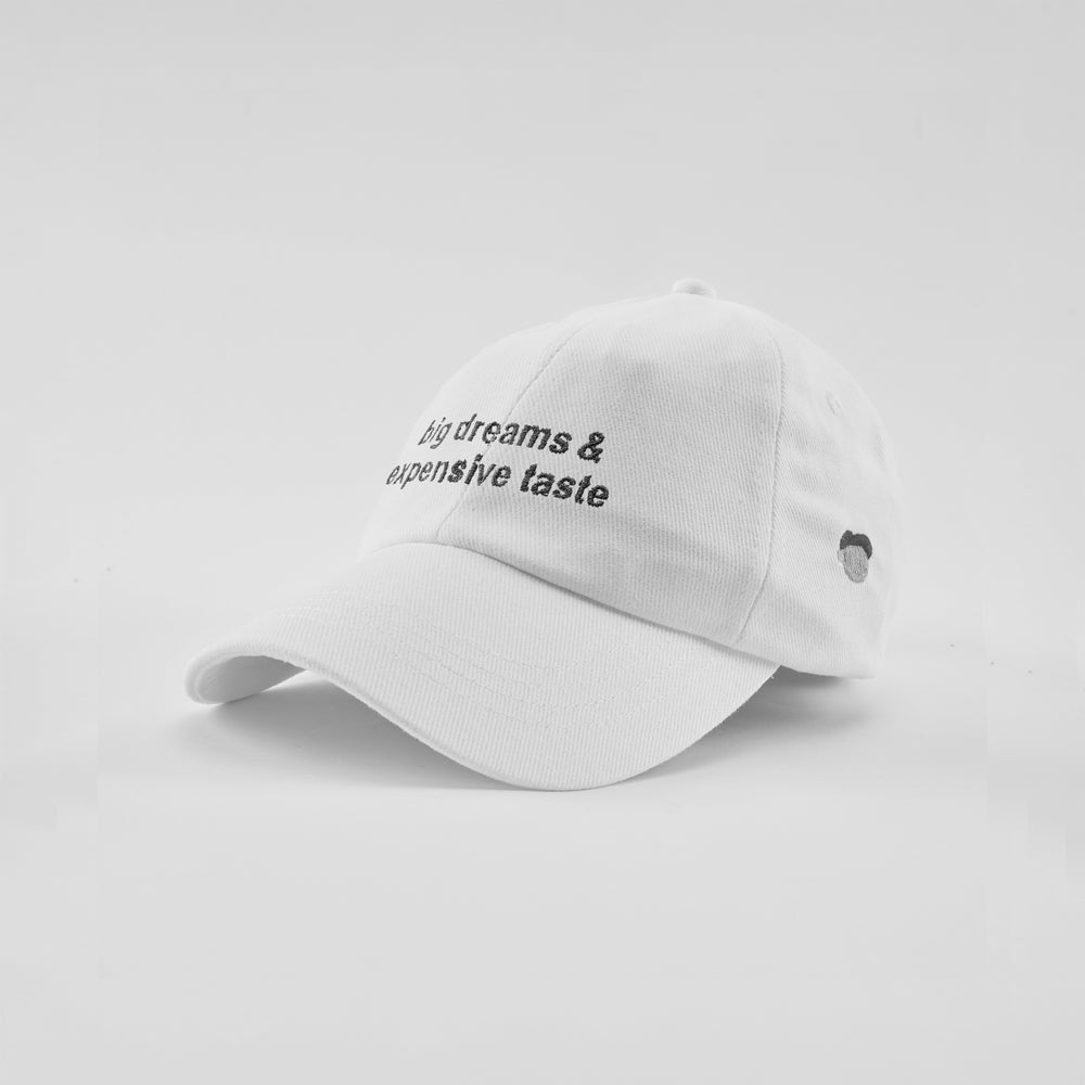 Cappellino in Cotone "Big dreams & expensive taste"